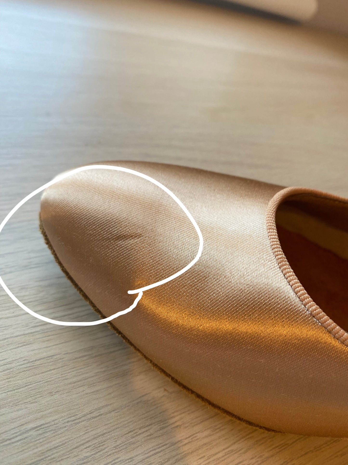 ICS RoundToe - Peach Satin (Size 6.5)