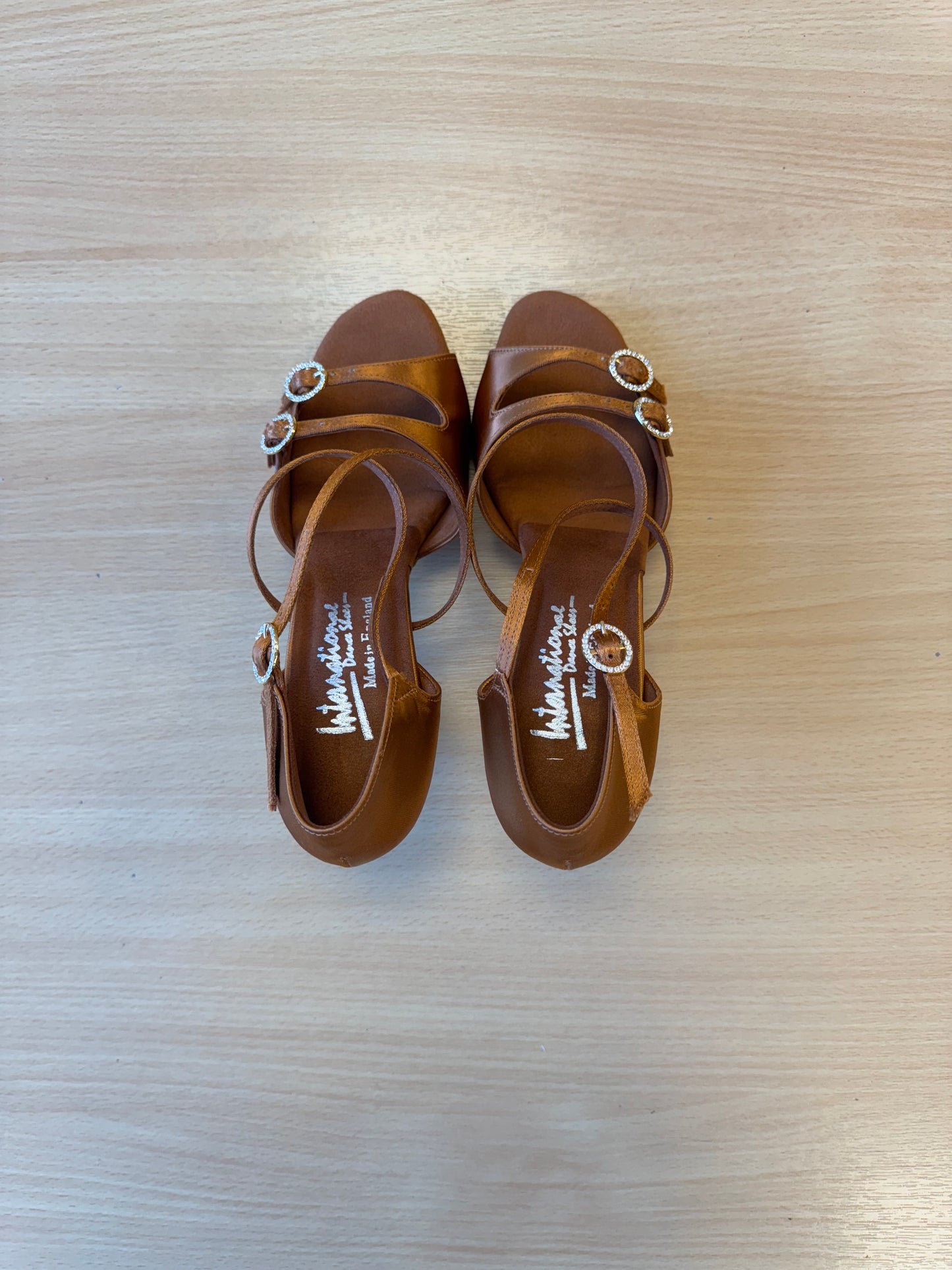 Freya - Tan Satin - Size 6 - Regular