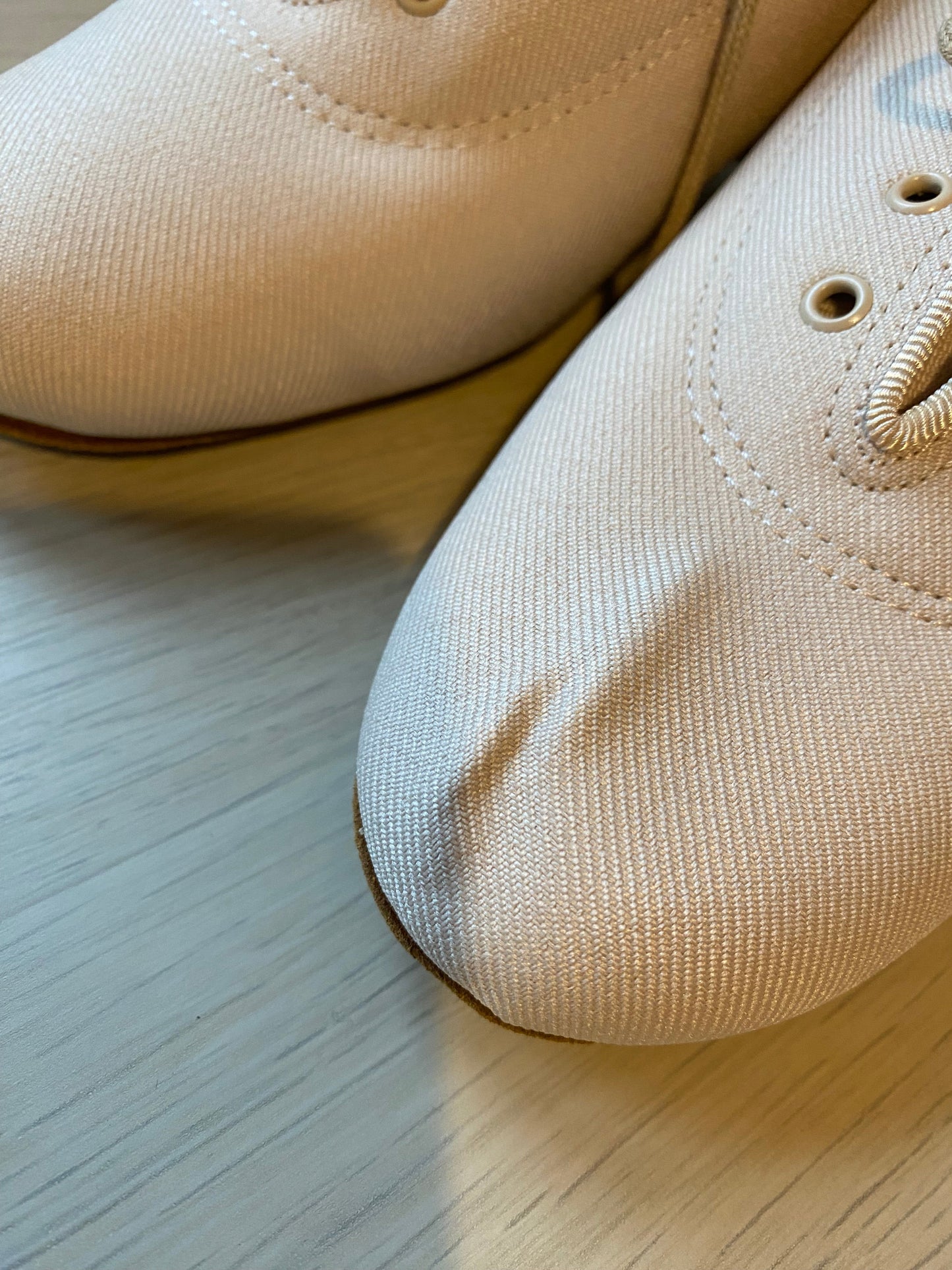 Heather Split-Sole - Beige Lycra (Size 4.5)