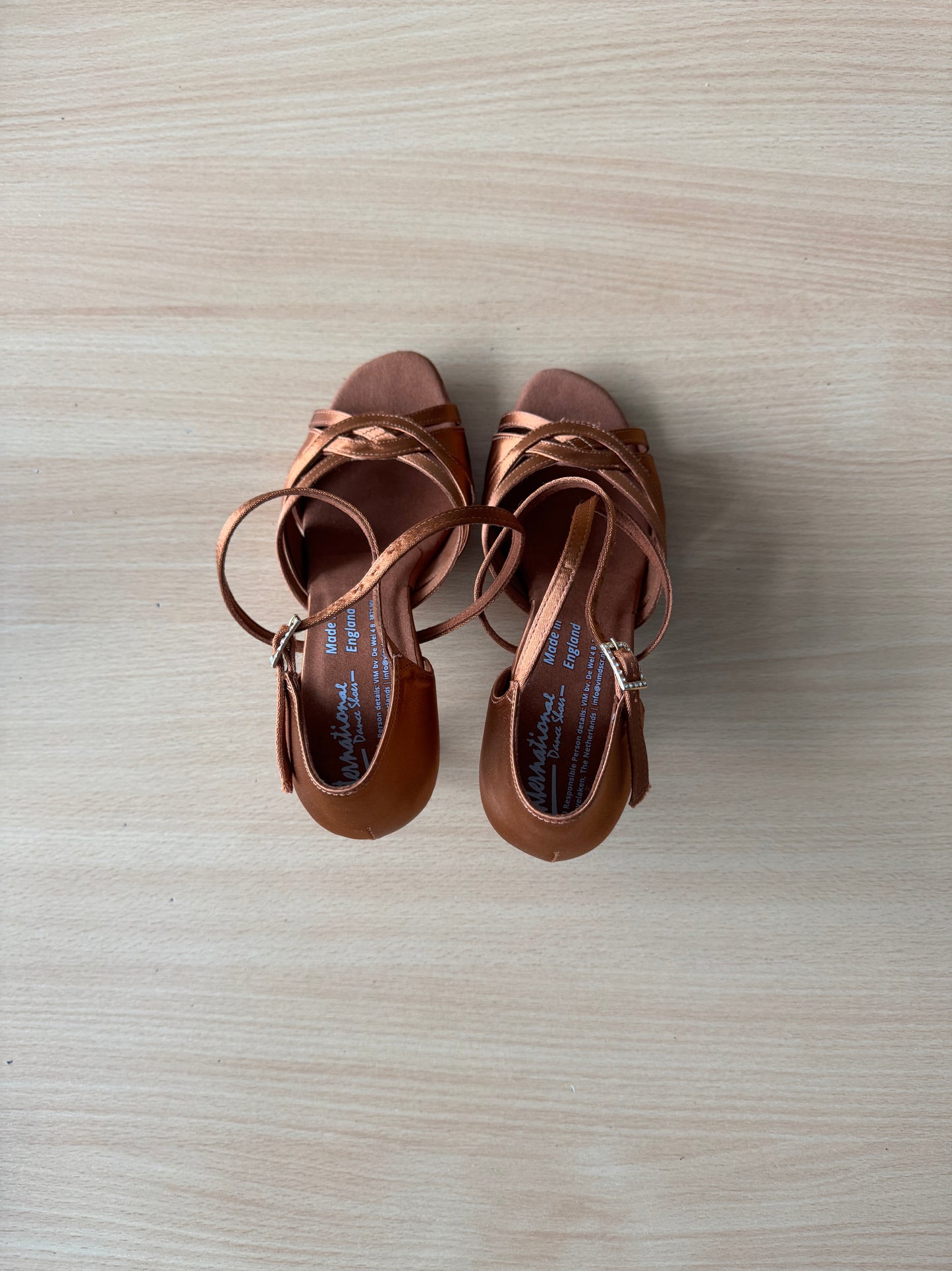 Mia - Tan Satin - Size 5 - Regular