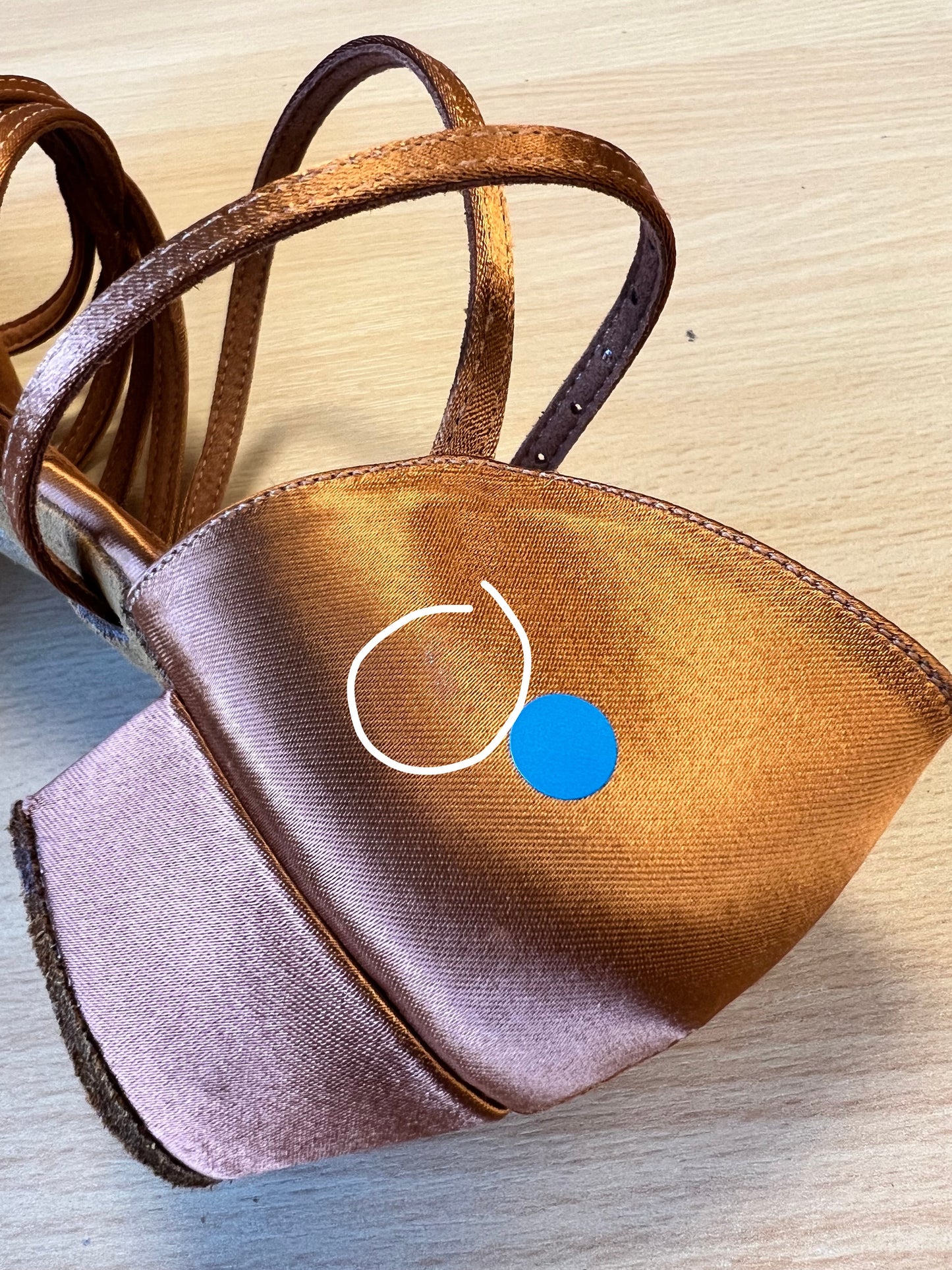 Girls Flavia - Tan Satin (Size 2.5)