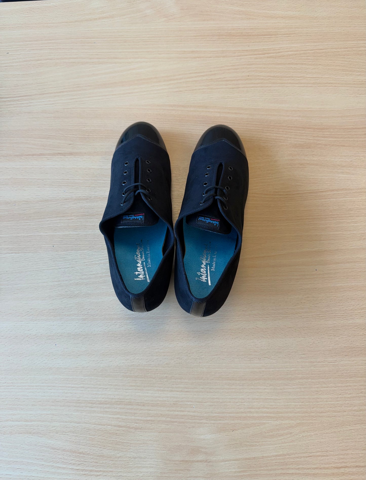 Rumba Duo - Black Nubuck/Black Patent - Size 9.5 - Regular