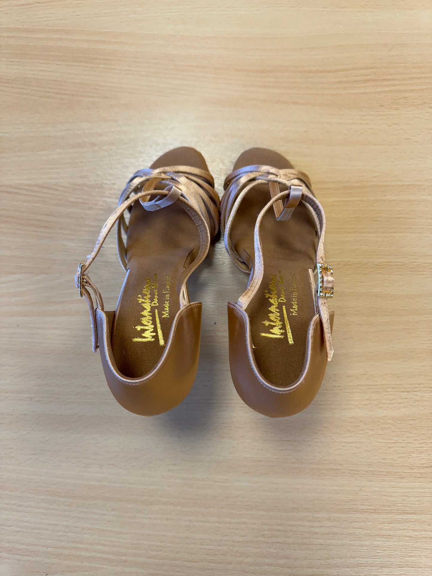 Bela - Peach Satin (Size 4)