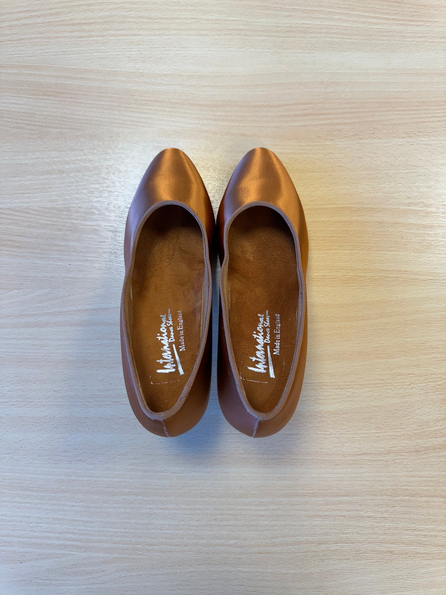 ICS RoundToe - Tan Satin (Size 6.5)