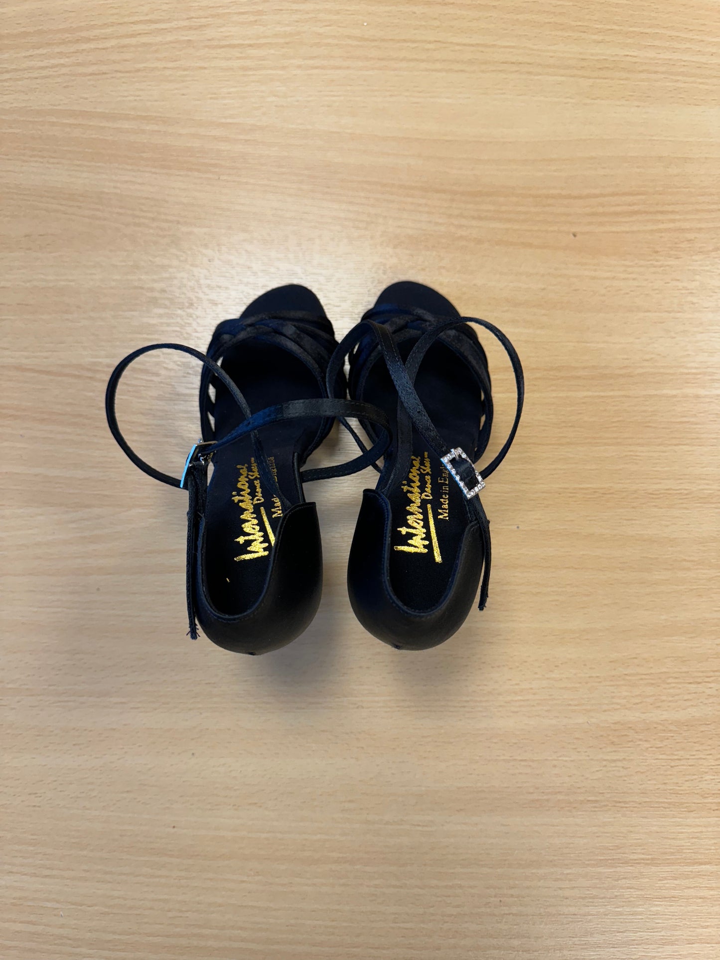 Flavia - Black Satin (Size 2)