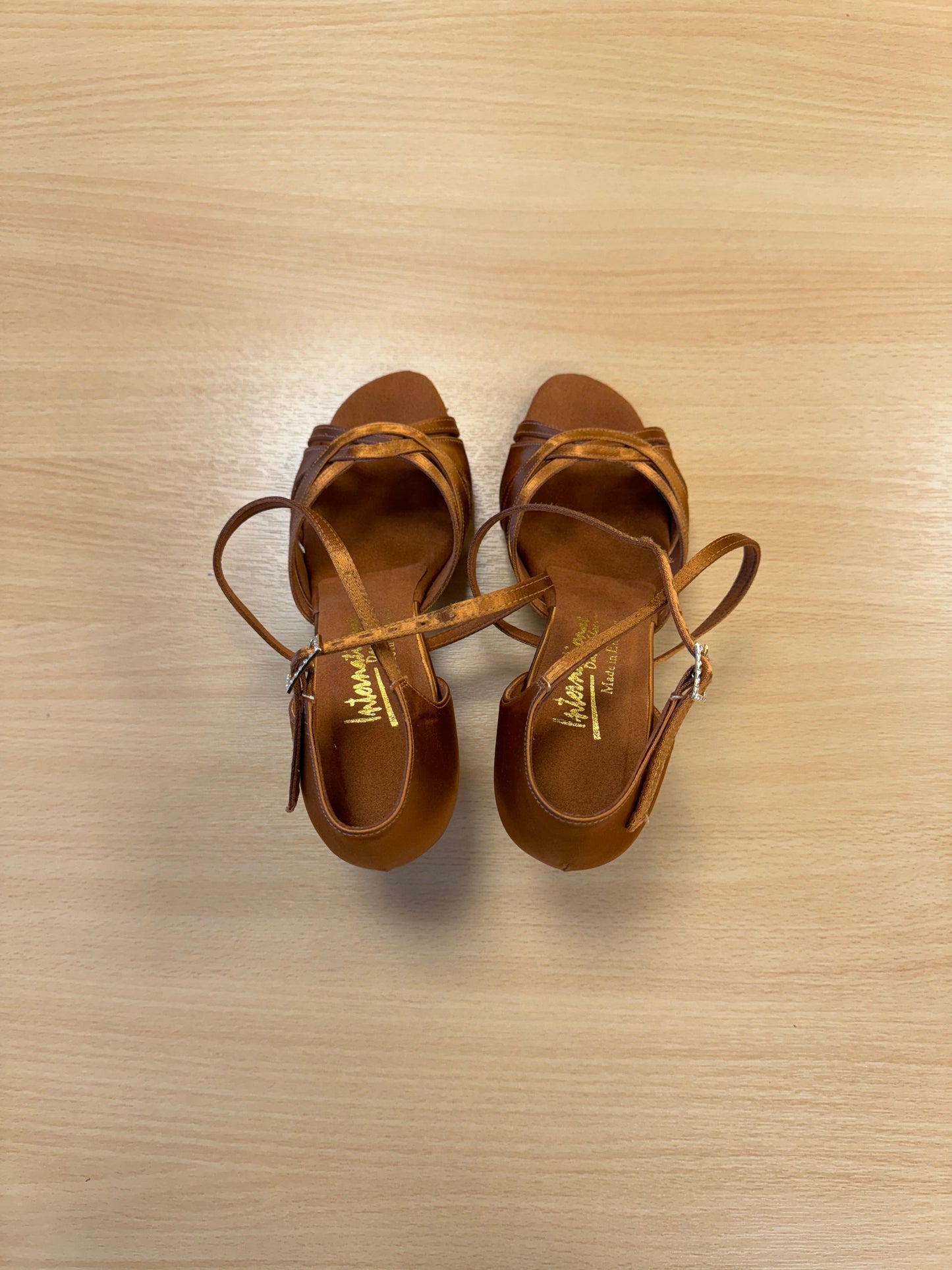 Mia - Tan Satin (Size 5.5N)