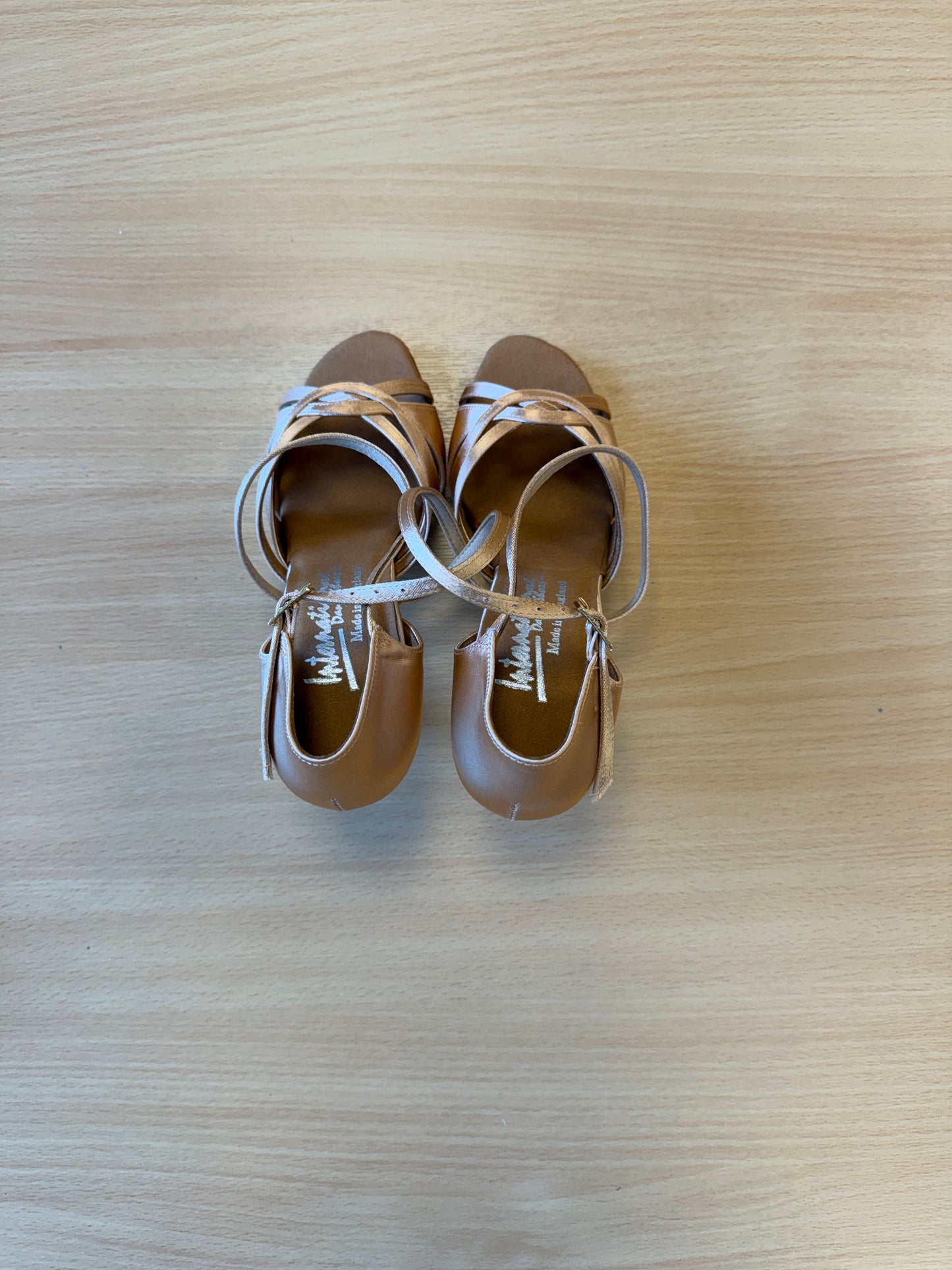 Mia - Peach Satin - Size 4 - Regular