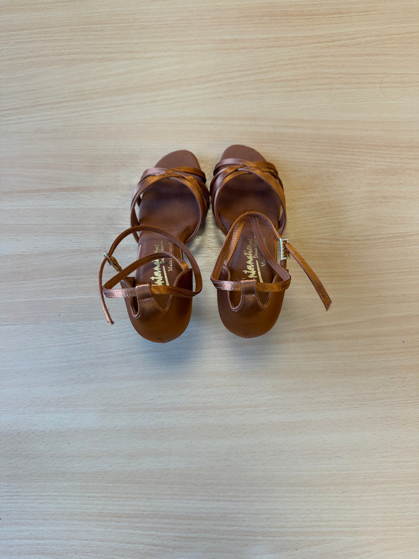 Melissa - Tan Satin - Size 5 - Regular