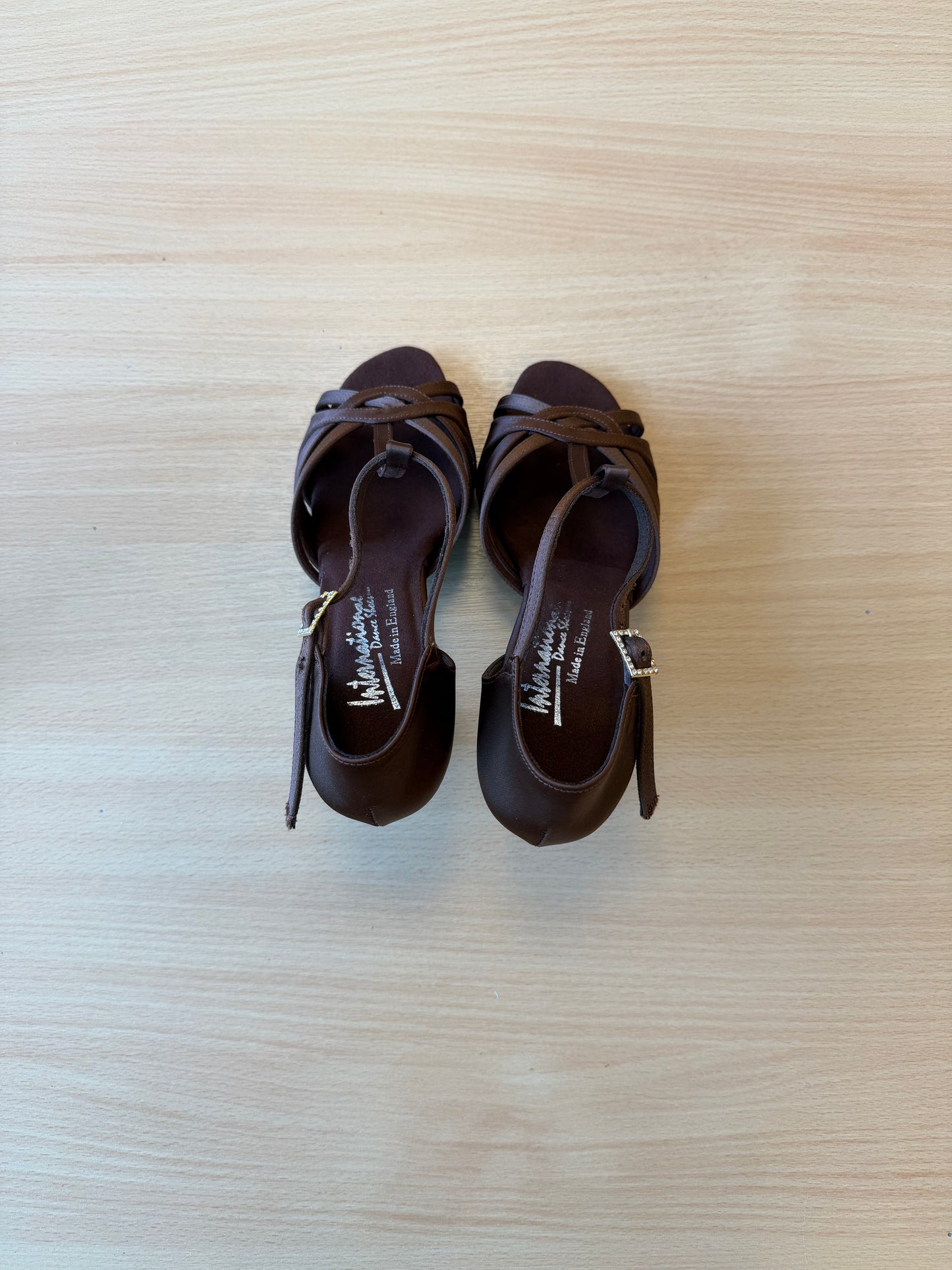 Mia T-Bar - Cocoa Satin - Size 6 - Regular