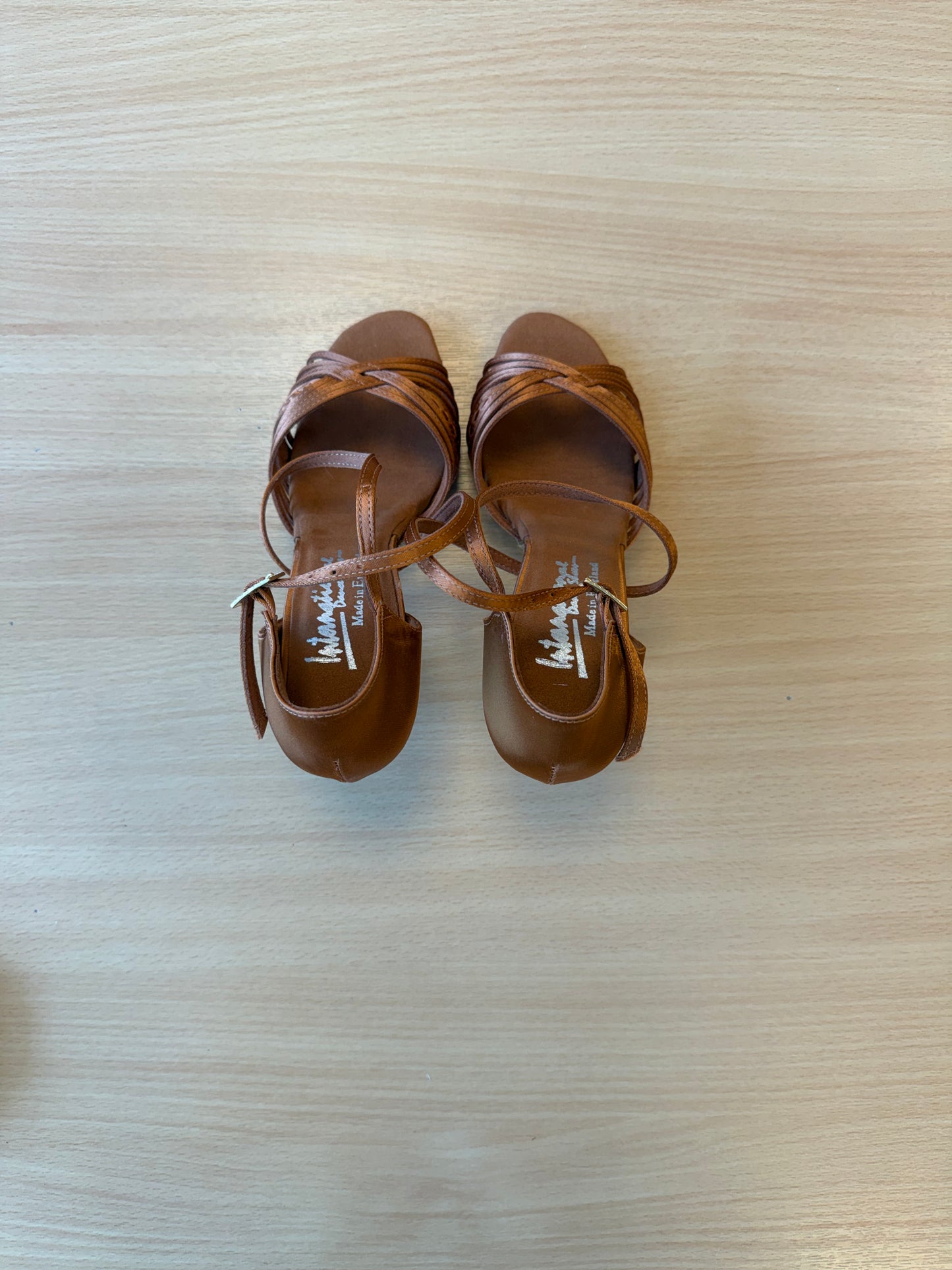 Demani - Tan Satin - Size 5.5 - Regular