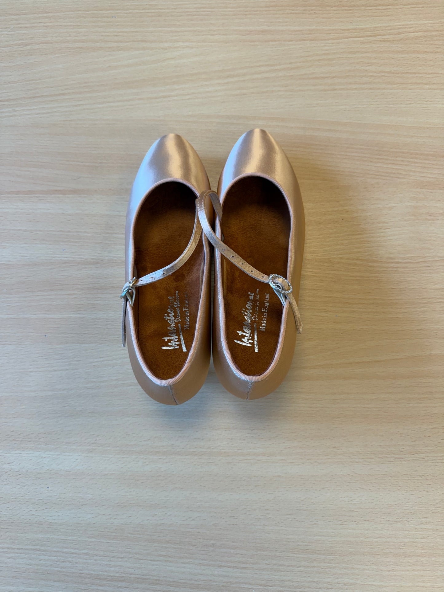 ICS RoundToe SingleStrap - Peach Satin - Size 6 - X Wide