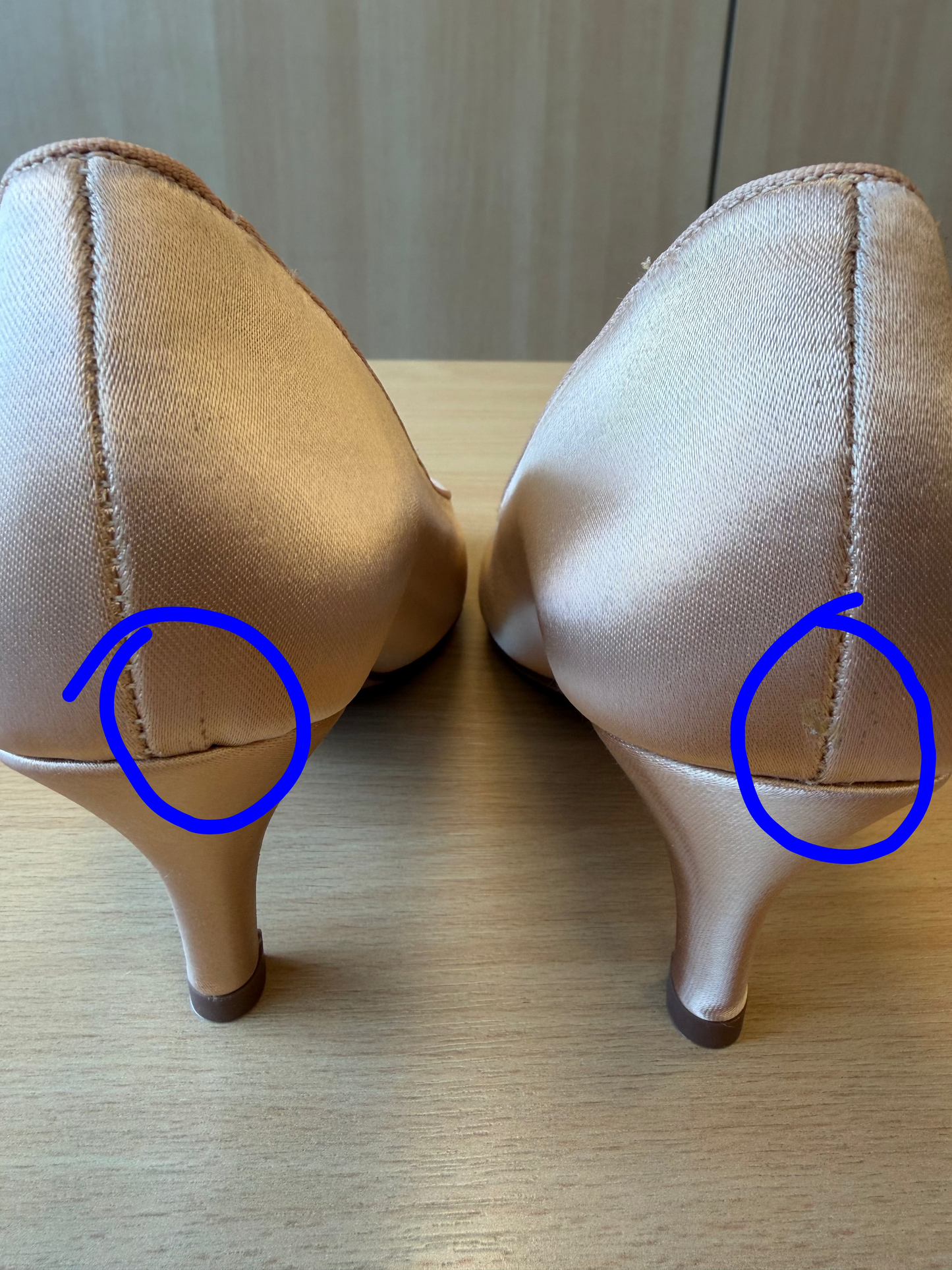 ICS RoundToe - Peach Satin - Size 5.5 - Regular (Vegan Soles)