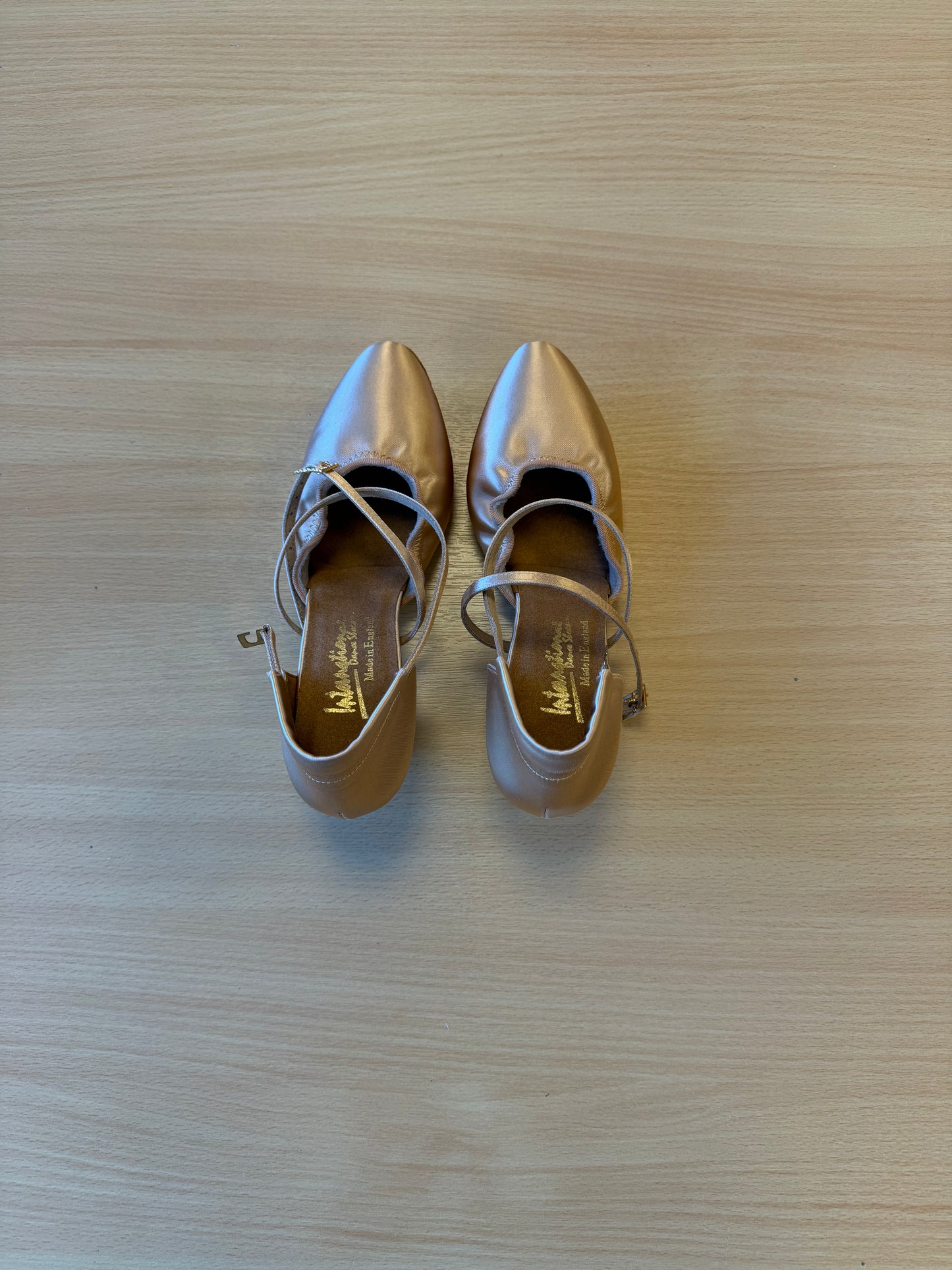 American Flex - Peach Satin - Size 5 - X Wide