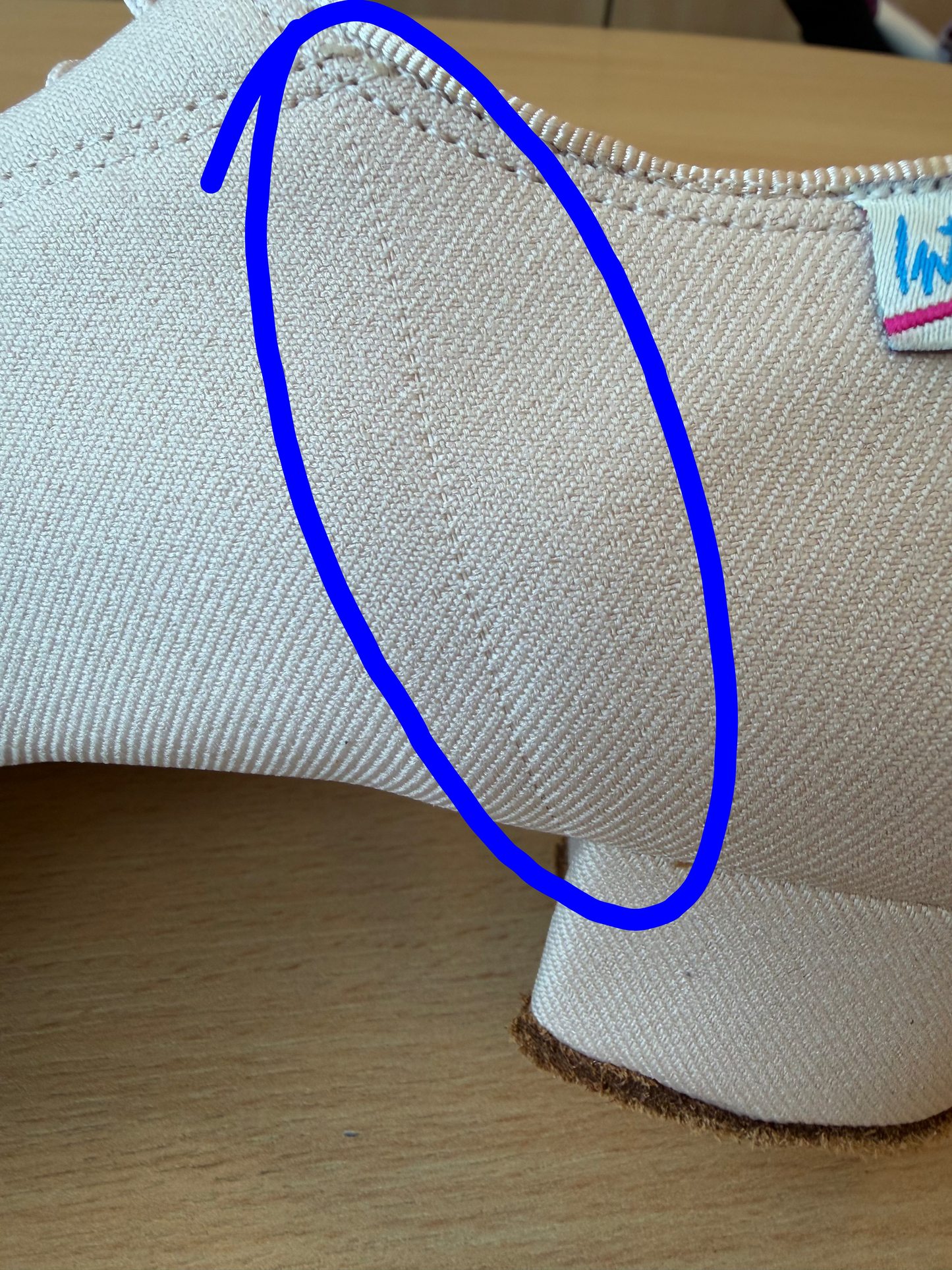 Heather Split-Sole - Beige Lycra - Size 4 - Regular
