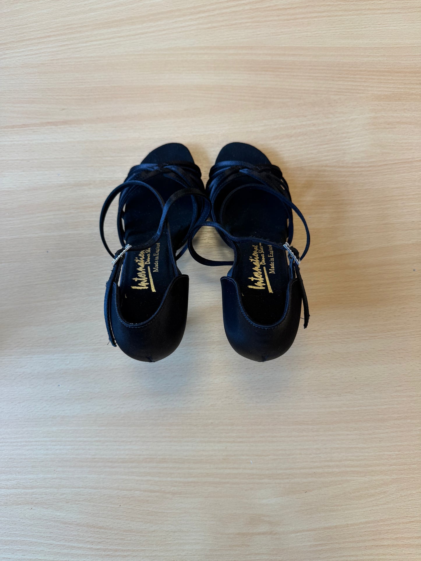 Flavia - Black Satin - Size 6 - Narrow