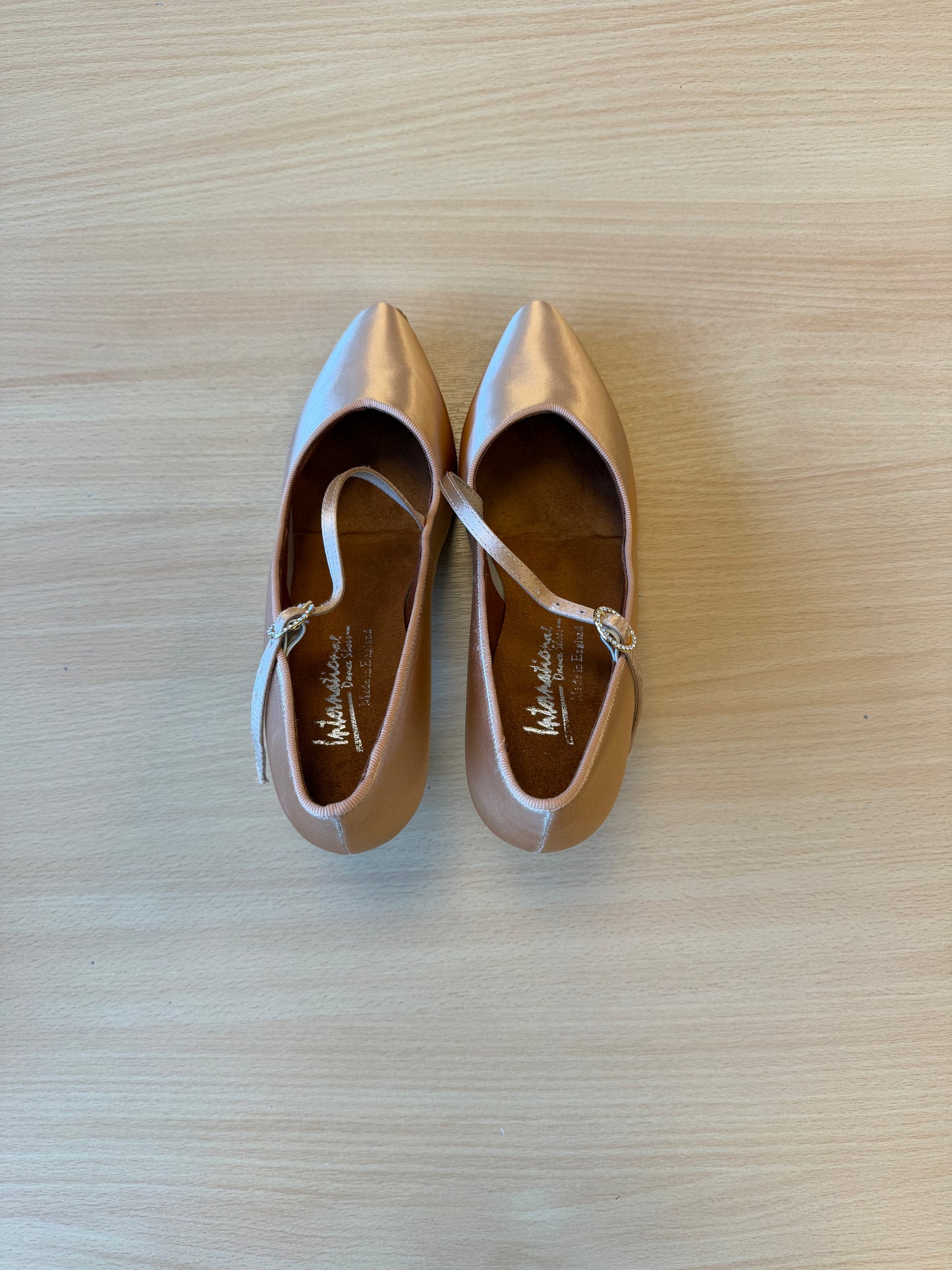 ICS Superstar SingleStrap - Peach Satin - Size 6 - X Wide