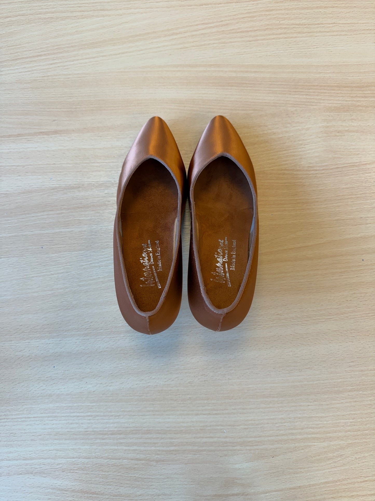 ICS SuperStar - Tan Satin - Size 6.5 - Regular