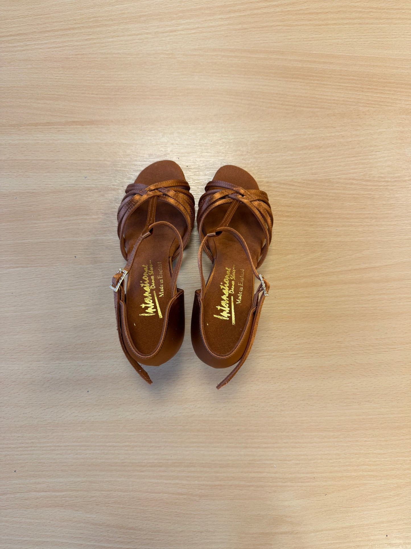 Bela - Tan Satin - Size 1.5 - Regular