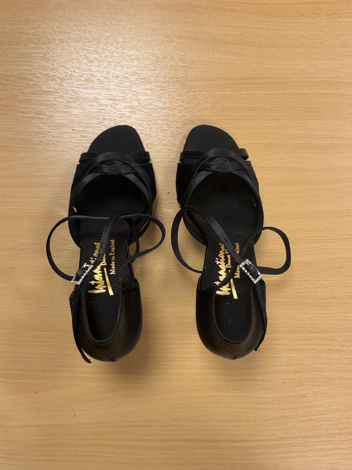 Mia - Black Satin - Size 5.5 - Regular