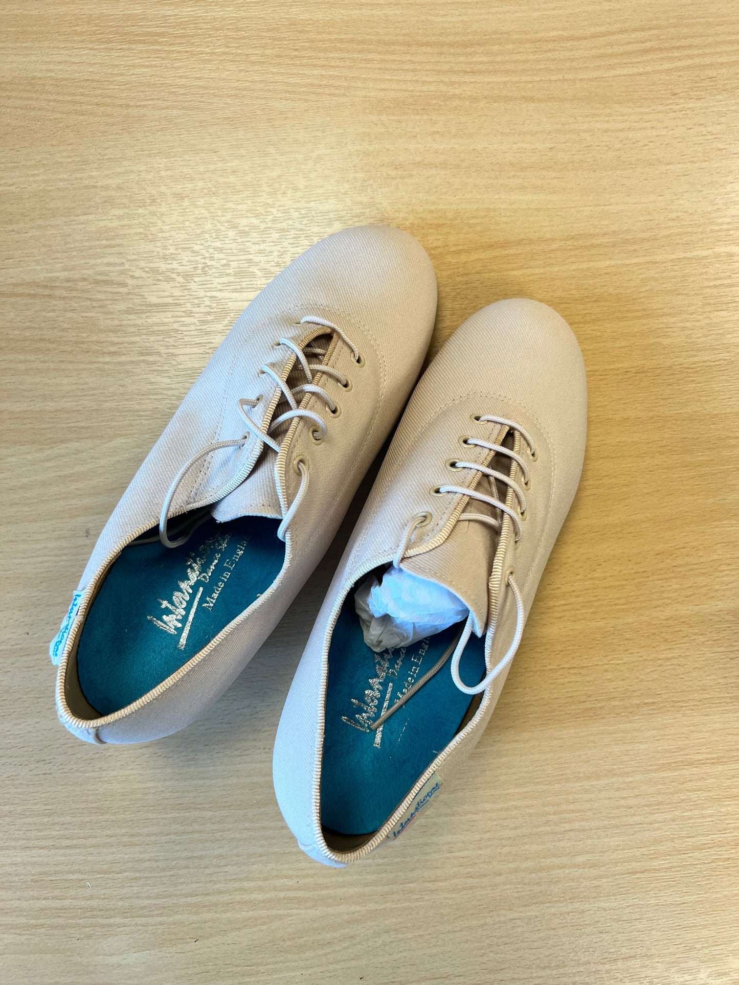 Heather Split-Sole - Beige Lycra (Size 6XW)