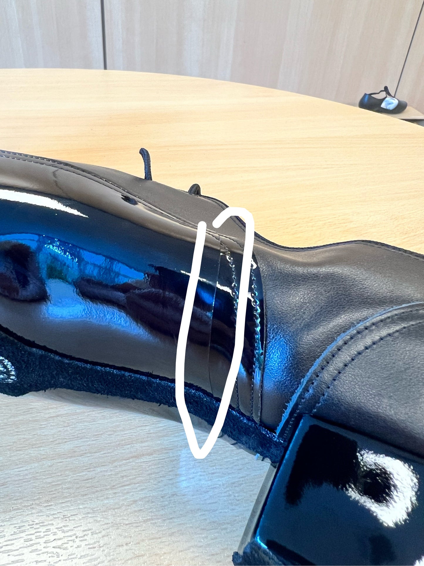 Jones - Black Calf/Black Patent (Size 10.5W)