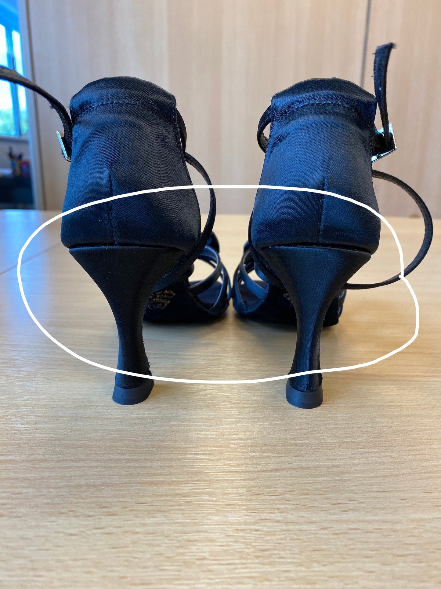 Siena - Black Satin (Size 3.5)