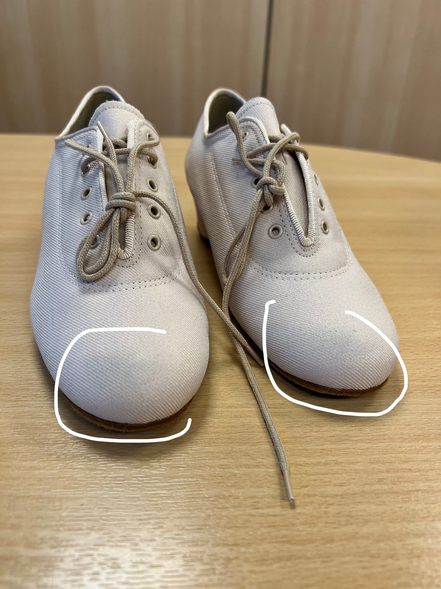 Heather Split-Sole - Beige Lycra (Size 5N)