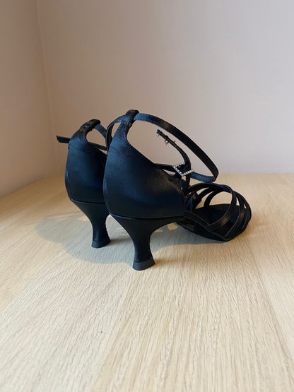 Melissa - Black Satin (Size 3W)