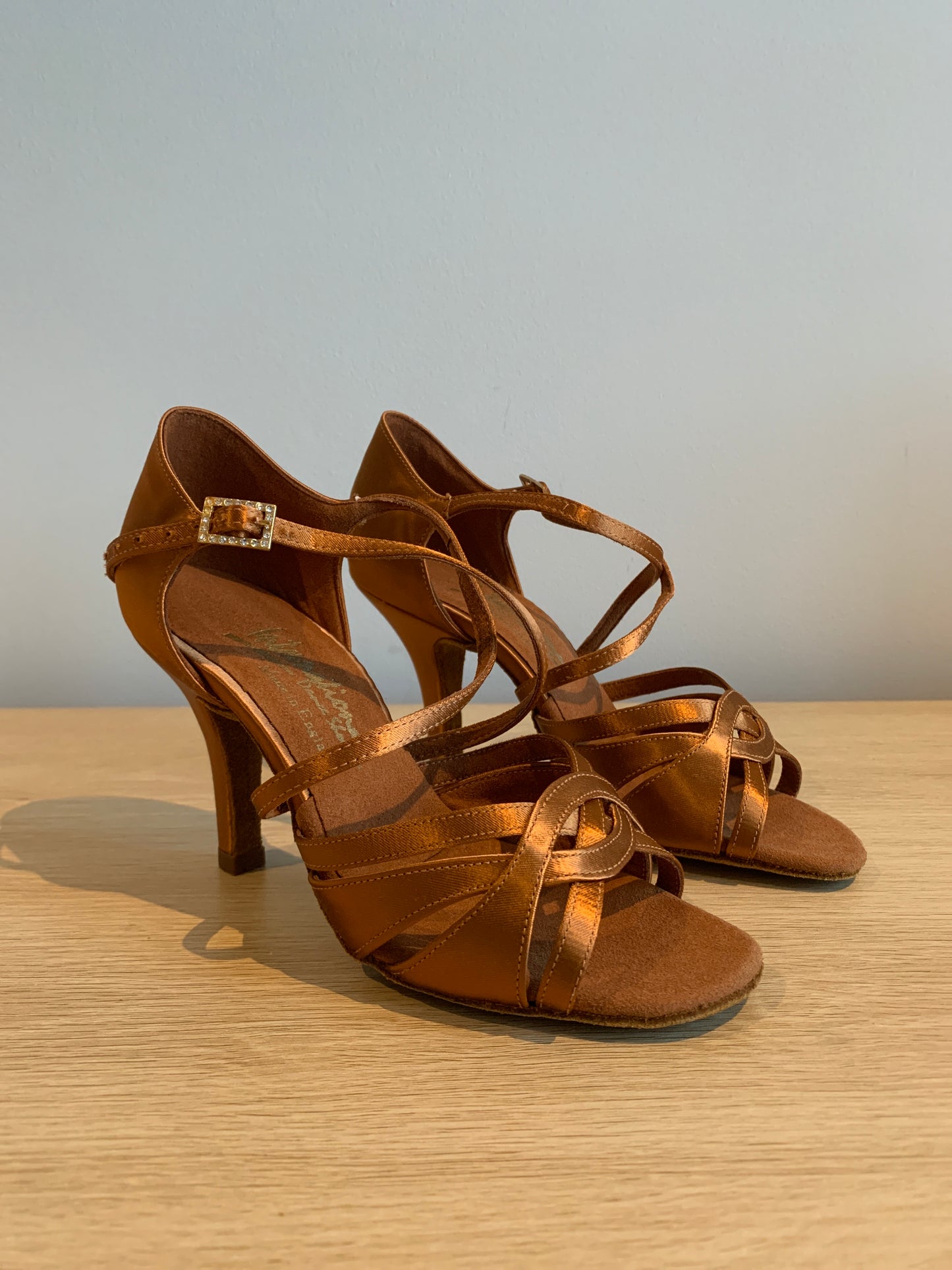 Mia - Tan Satin - Size 4 - Regular