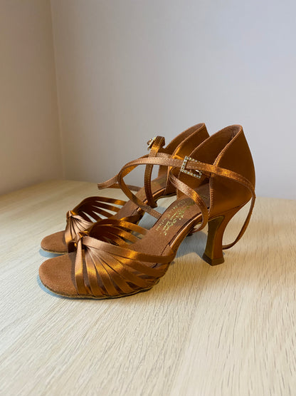 Fiorella - Tan Satin - Size 3 - Regular