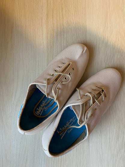 Heather Split-Sole - Beige Lycra (Size 4.5)