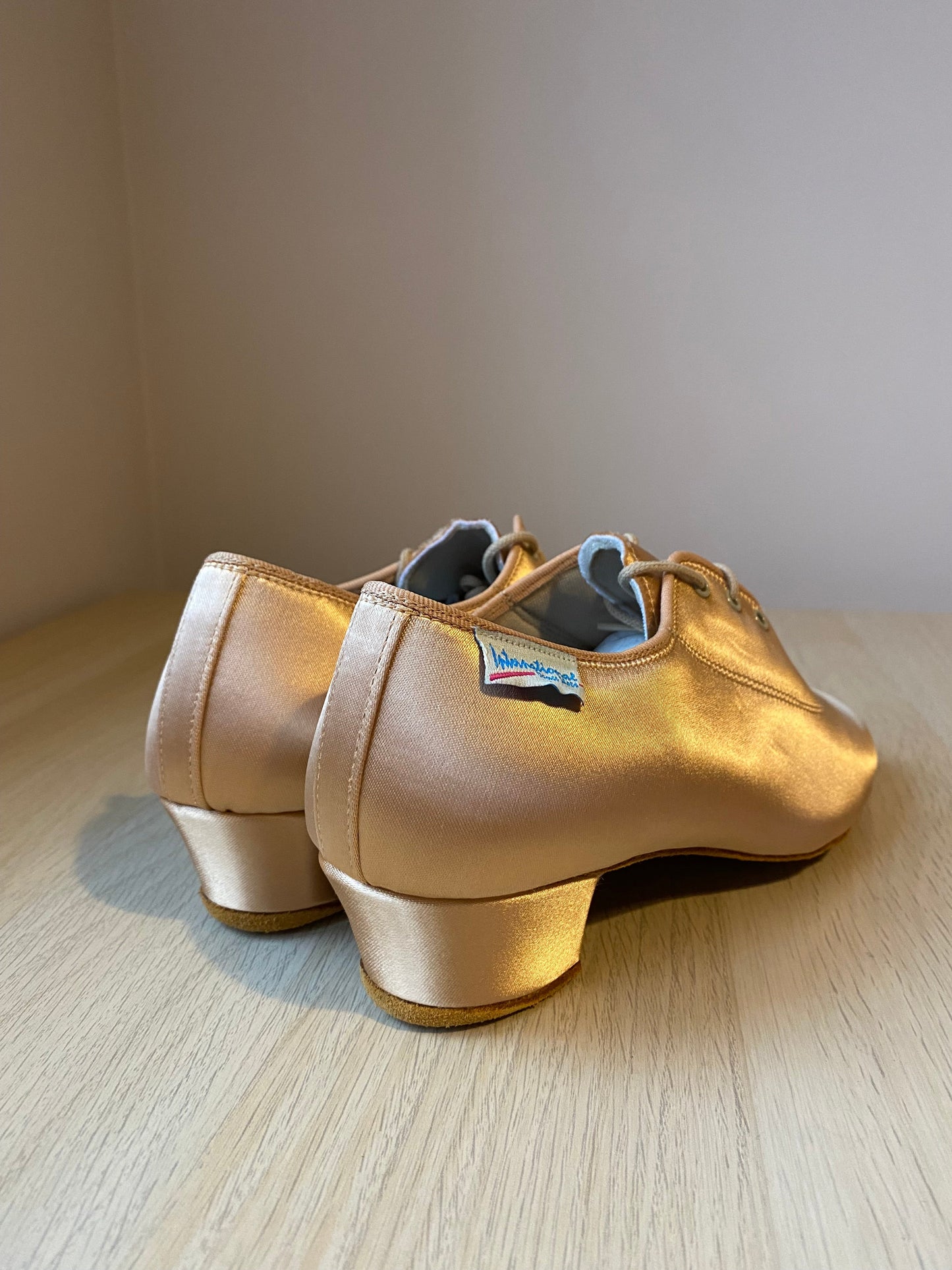 Heather Full-Sole - Peach Satin (Size 4.5W)