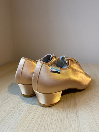 Heather Full-Sole - Peach Satin (Size 4.5W)