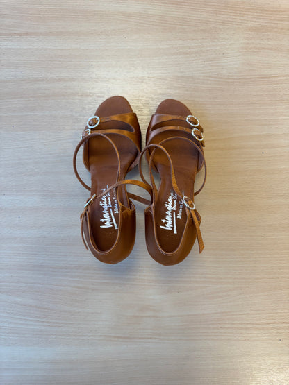 Freya - Tan Satin - Size 5.5 - Regular
