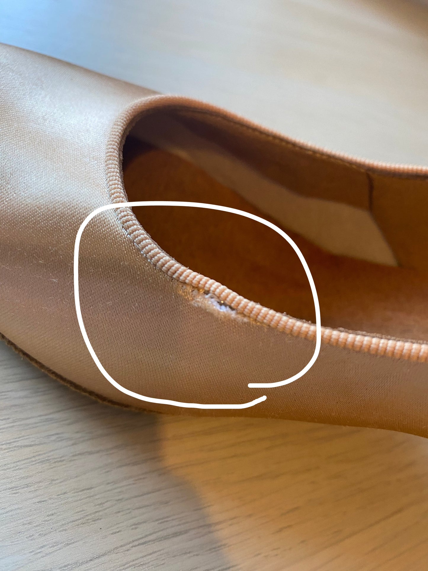 ICS RoundToe - Peach Satin (Size 6.5)