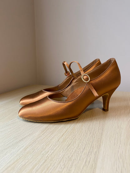 ICS Classic - Tan Satin - Size 7 - Regular