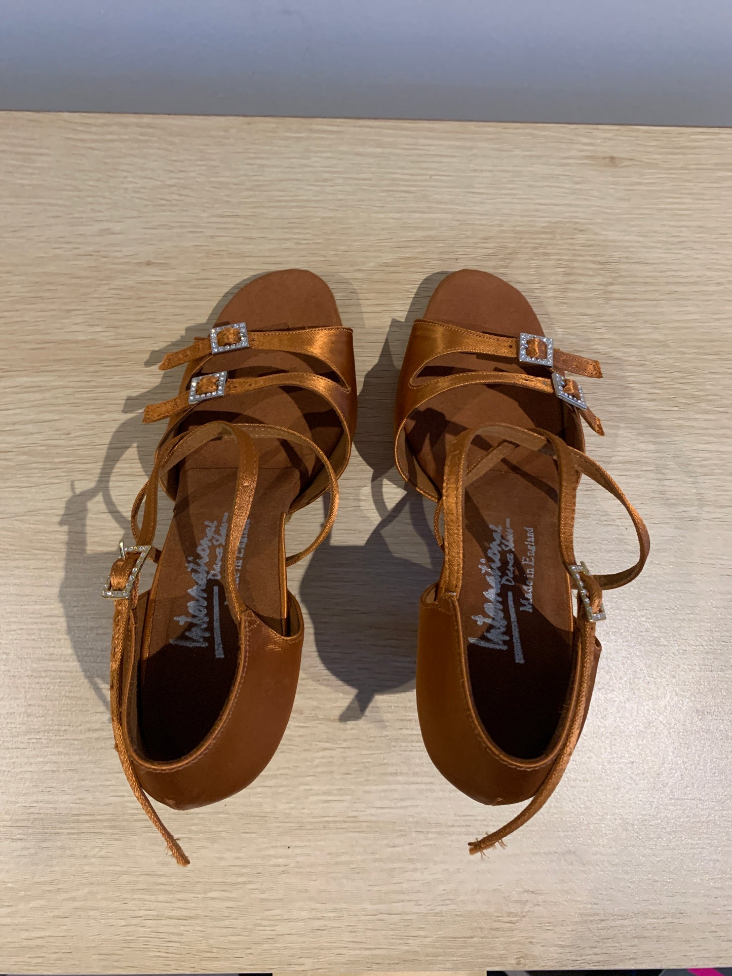 Freya - Tan Satin - Size 4.5 - Regular
