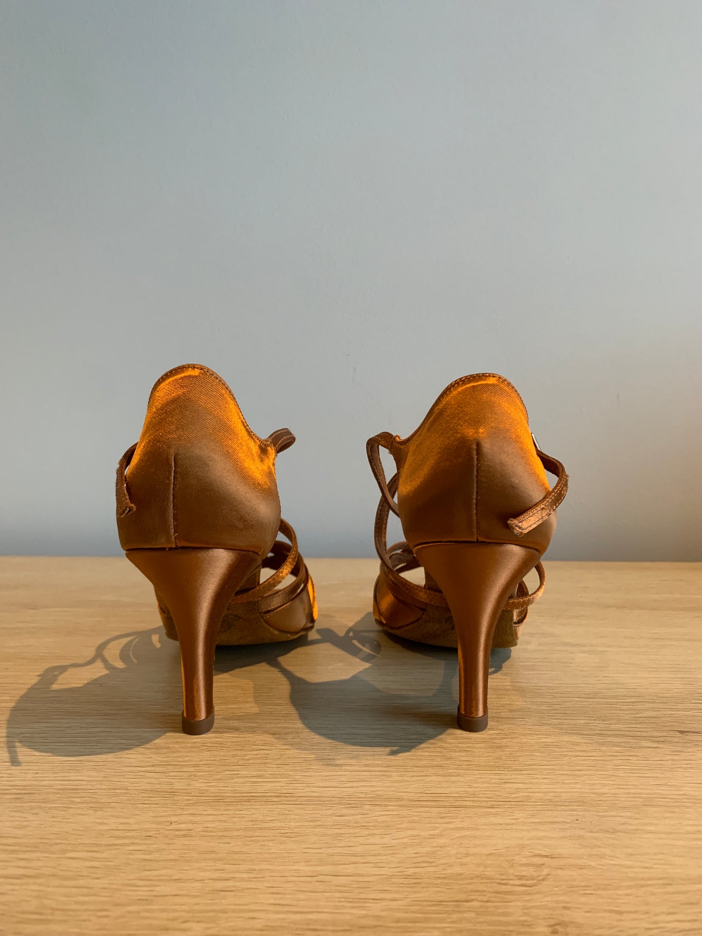 Mia - Tan Satin - Size 4 - Regular