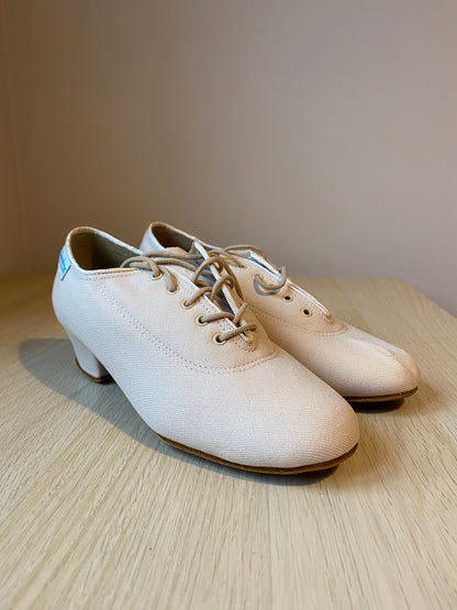 Heather Split-Sole - Beige Lycra (Size 4.5)