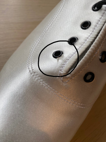 Spanish Tango - White Satin (Size 6)