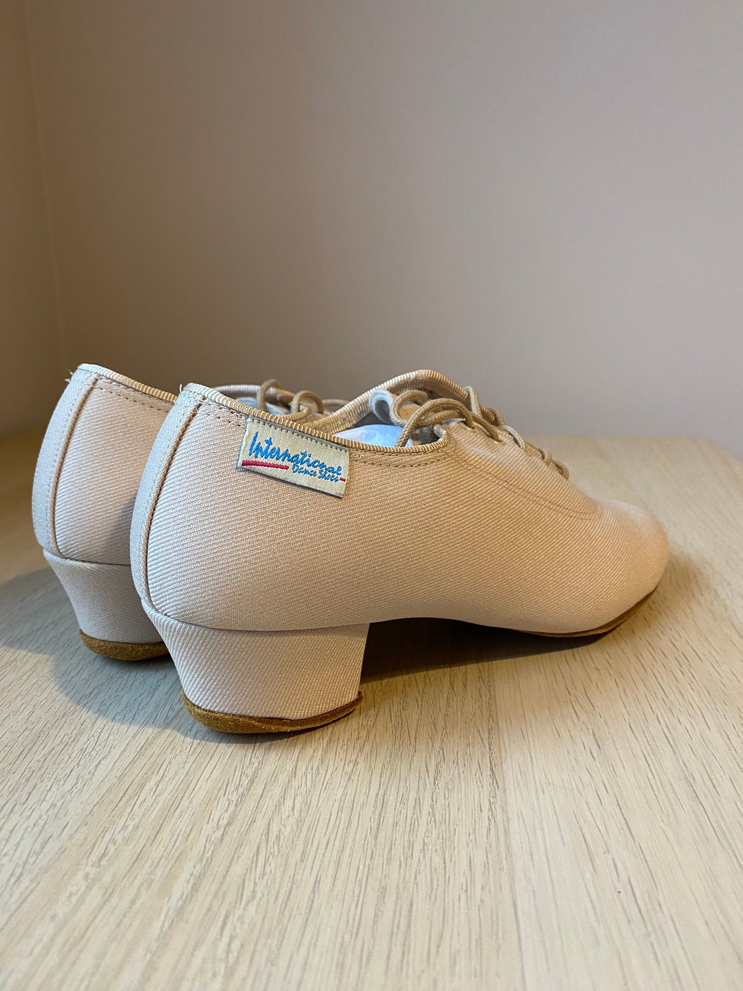 Heather Split-Sole - Beige Lycra (Size 4.5)