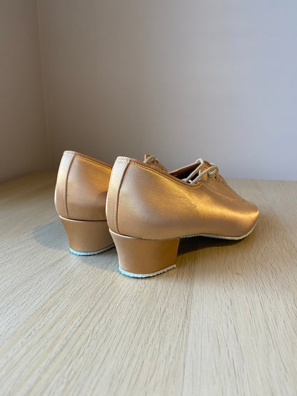 Heather Full-Sole - Peach Satin (Rubber sole) (Size 4)