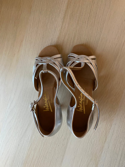 Mia T-Bar - Silver NotCalf - Size 3 - X Wide