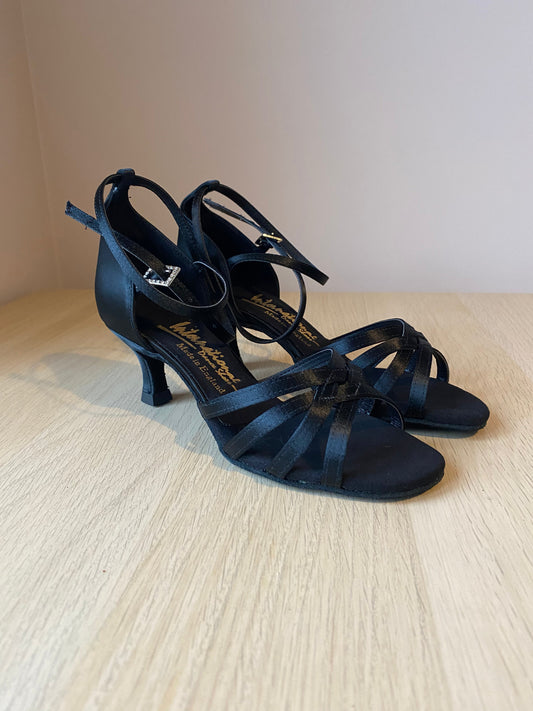 Melissa - Black Satin (Size 3W)