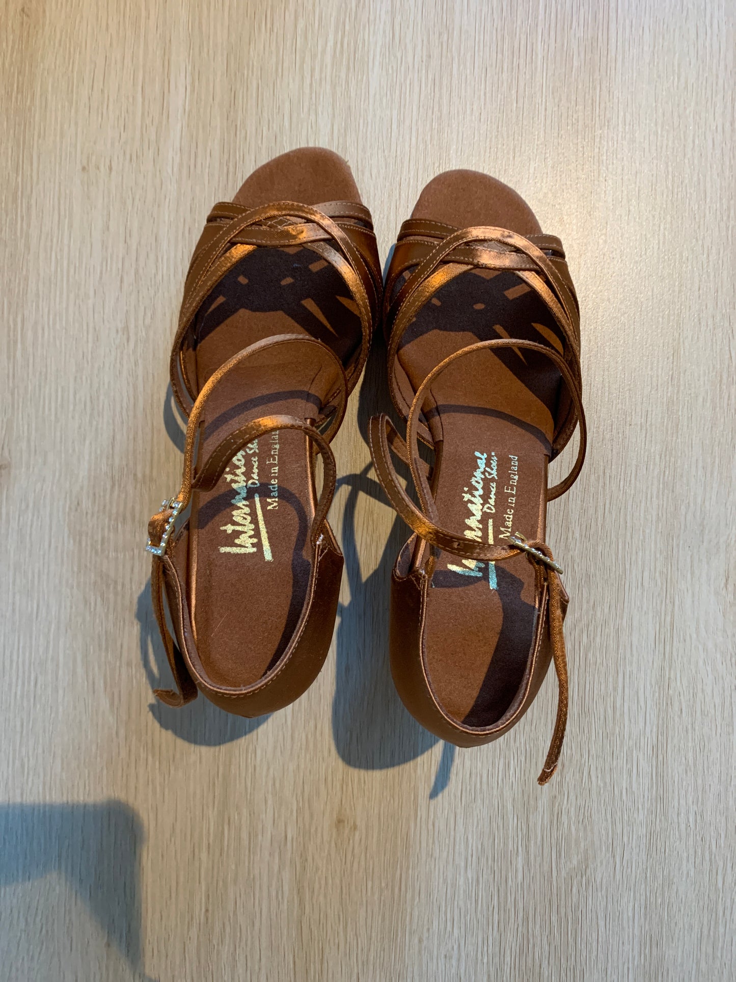 Mia - Tan Satin - Size 7.5 - Regular