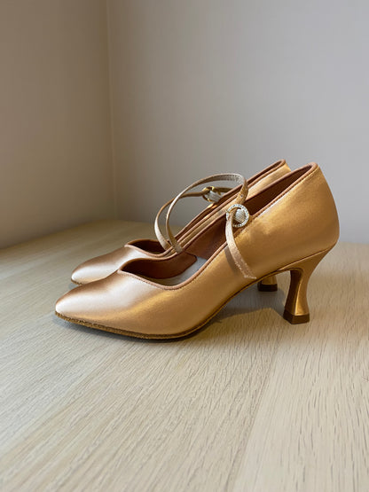 ICS SuperStar SingleStrap - Peach Satin - Size 4 - Regular