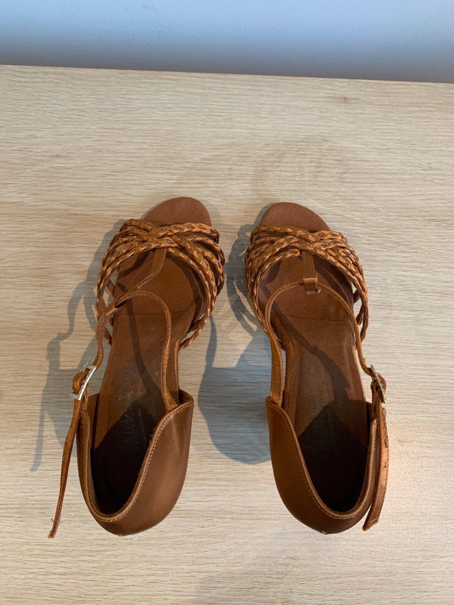 Neeve - Tan Satin - Size 3.5 - Regular