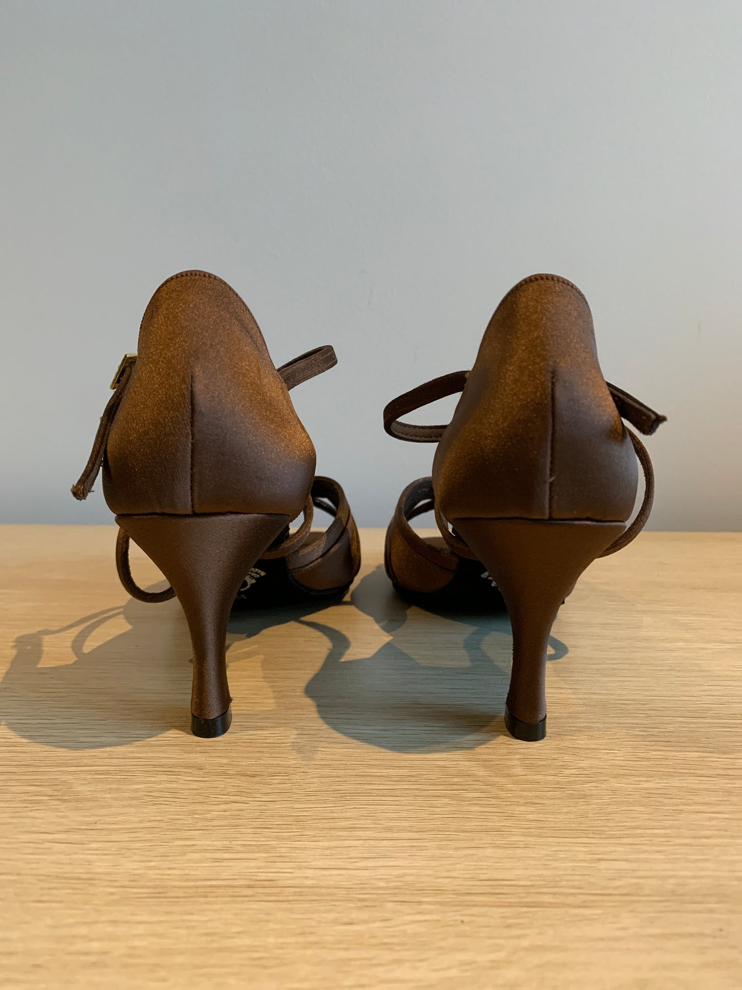 Mia - Cocoa Satin - Size 6 - Wide