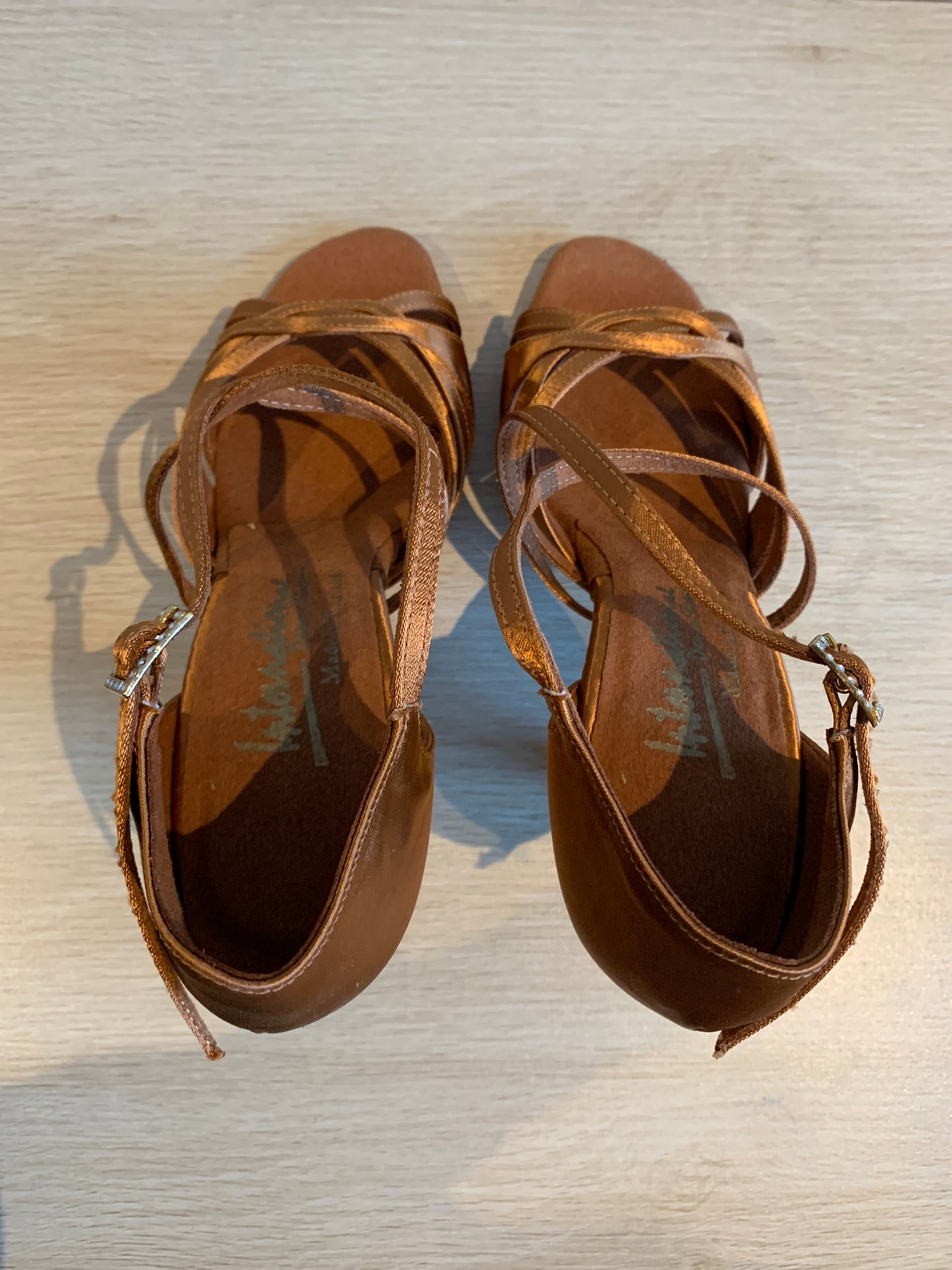 Mia - Tan Satin - Size 4 - Regular