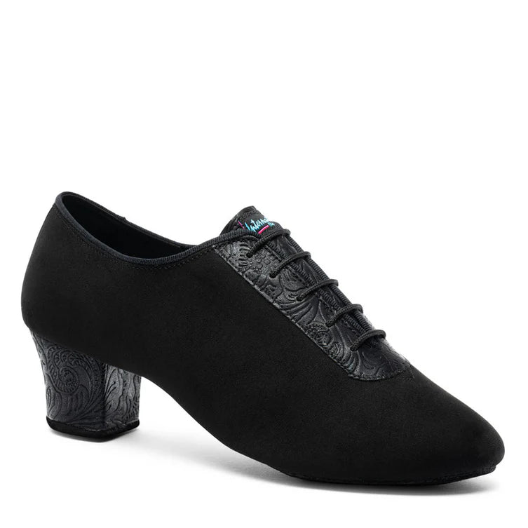 F33 - Black Nubuck/Black Fiori